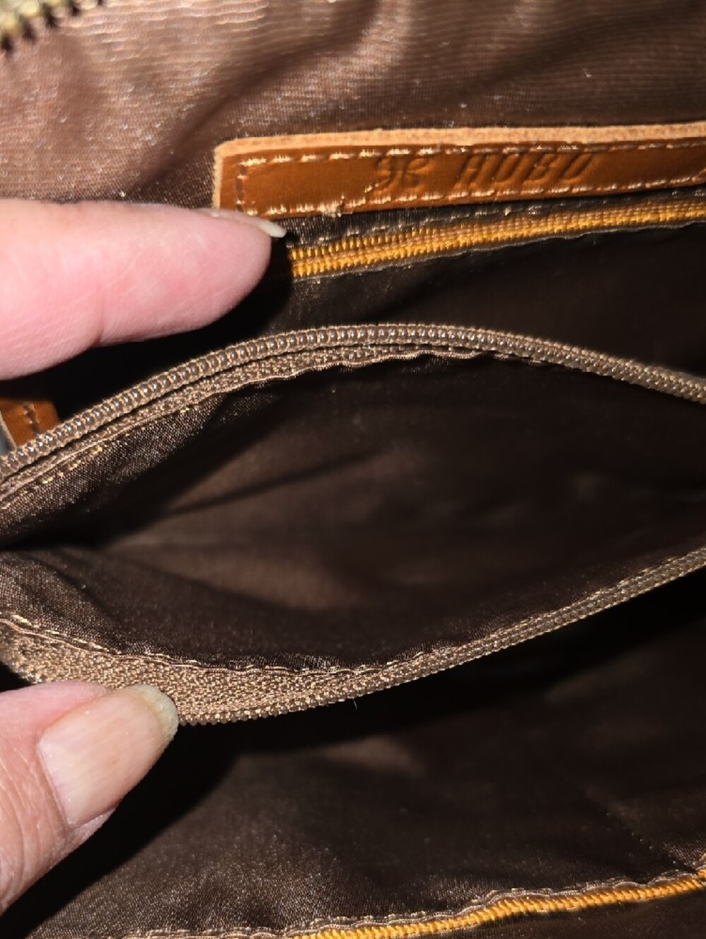 HOBO Metallic Gold Snake-Print Crossbody with Tassel - Picture 7 of 7